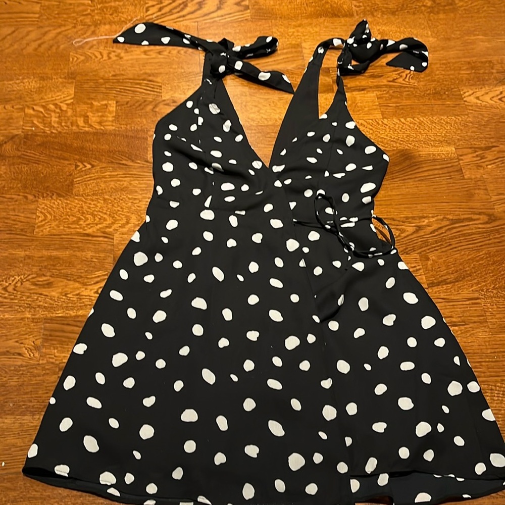 Abercrombie and Fitch Polka dot wrap dress